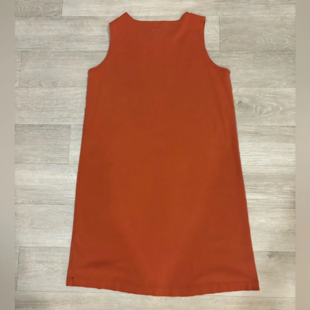 Patagonia Organic Cotton Sleeveless Orange Dress Size Medium So Comfortable! - Picture 3 of 4